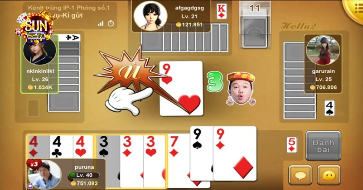 Cách Chơi Bài Phỏm Sun52: Hướng Dẫn Cơ Bản Đến Nâng Cao 3 Các kiểu bài trong Phỏm